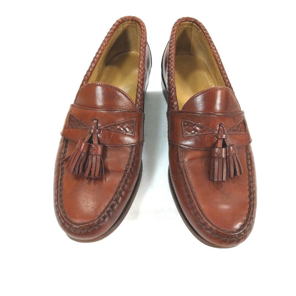 Allen Edmonds Maxfield Walnut Woven Trim 9 - Picture 3 of 8